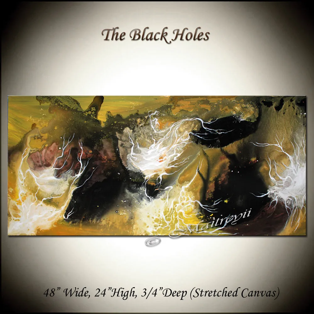 Abstract Original Painting For Sale - The Black Holes
