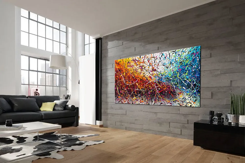 Painting Jackson Pollock Multiple Size Drip Style Abstract Art on Canvas, large Wall Art - Vintage Beauty 152