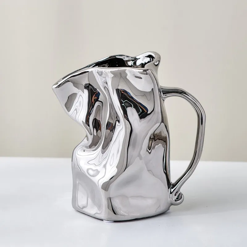 Paper Bag Whimsical Ceramic Vase